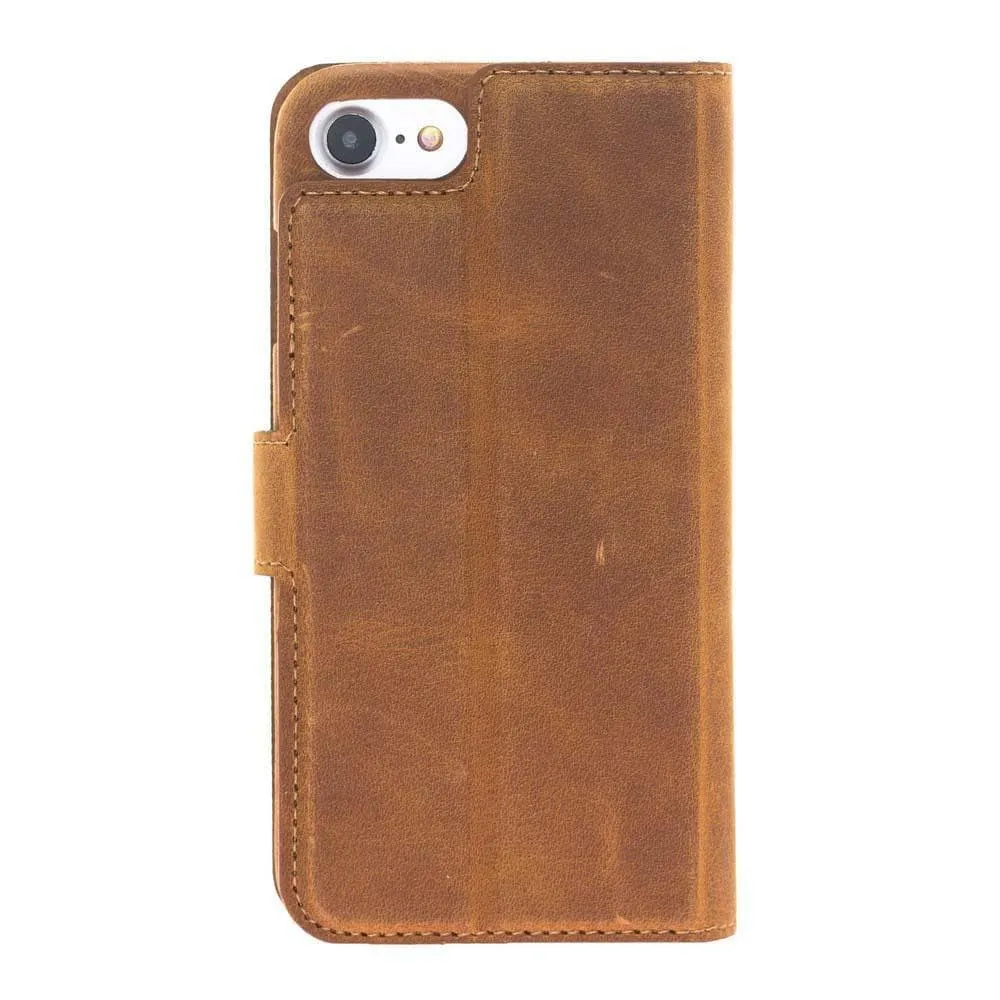 Full Leather Coating Detachable Wallet Case for Apple iPhone 7/8/SE2/SE3 Series