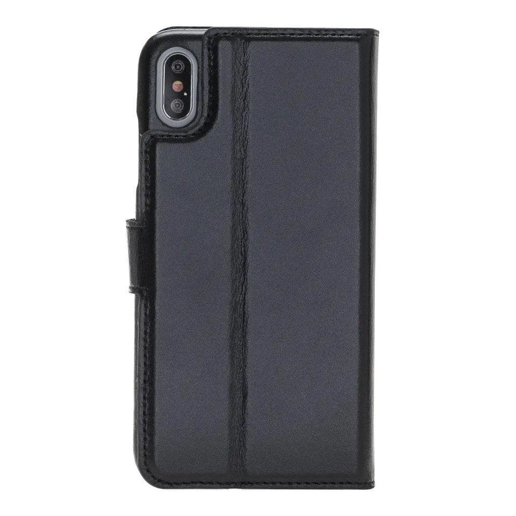 Full Leather Coating Detachable Wallet Case for Apple iPhone X Series