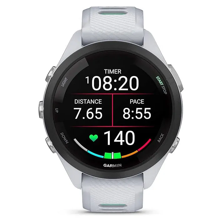 Garmin Whitestone Neo Tropic 42 mm Colorful Amoled Display Training Metrics Recovery Insights Forerunner 265S Running Smartwatch - 010-02810-04
