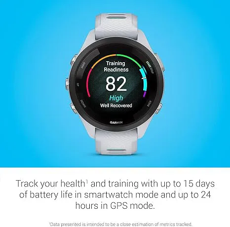 Garmin Whitestone Neo Tropic 42 mm Colorful Amoled Display Training Metrics Recovery Insights Forerunner 265S Running Smartwatch - 010-02810-04