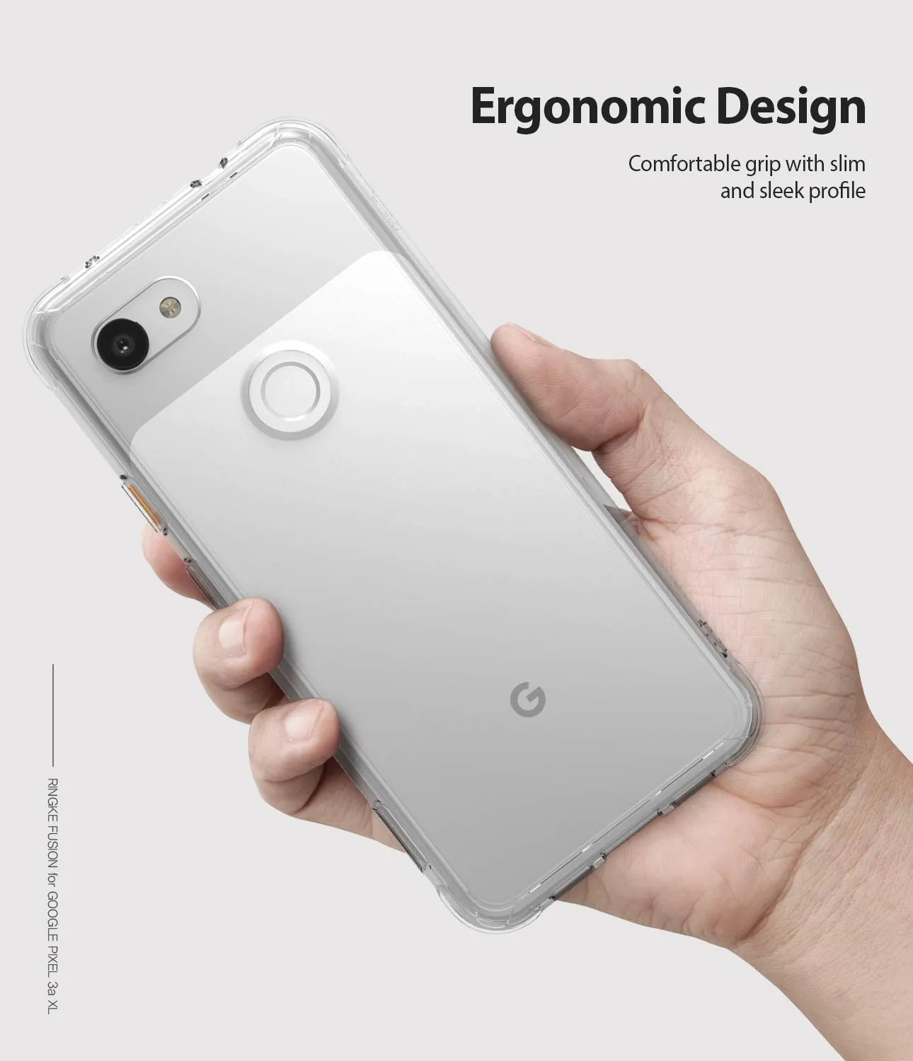 Clear Fusion Back Cover Case for Google Pixel 3a XL