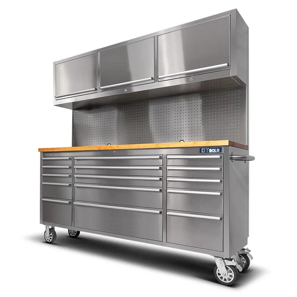 GT 1.8M Stainless Steel 15 drawer Workbench Combo