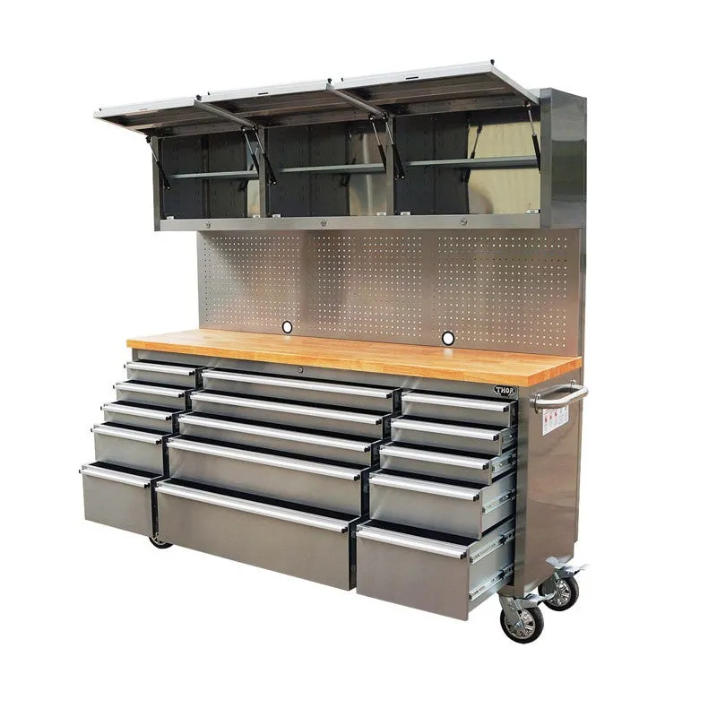 GT 1.8M Stainless Steel 15 drawer Workbench Combo