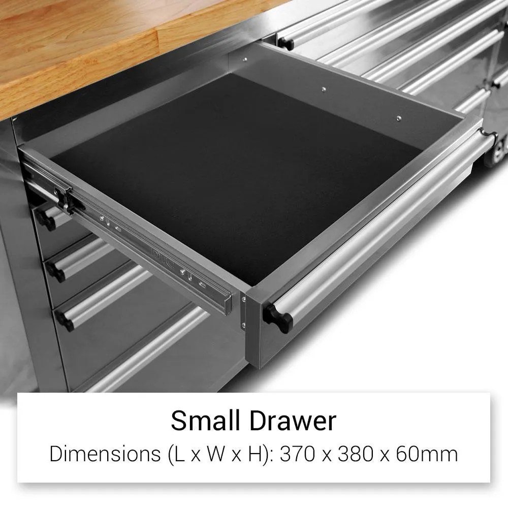 GT 1.8M Stainless Steel 15 drawer Workbench Combo