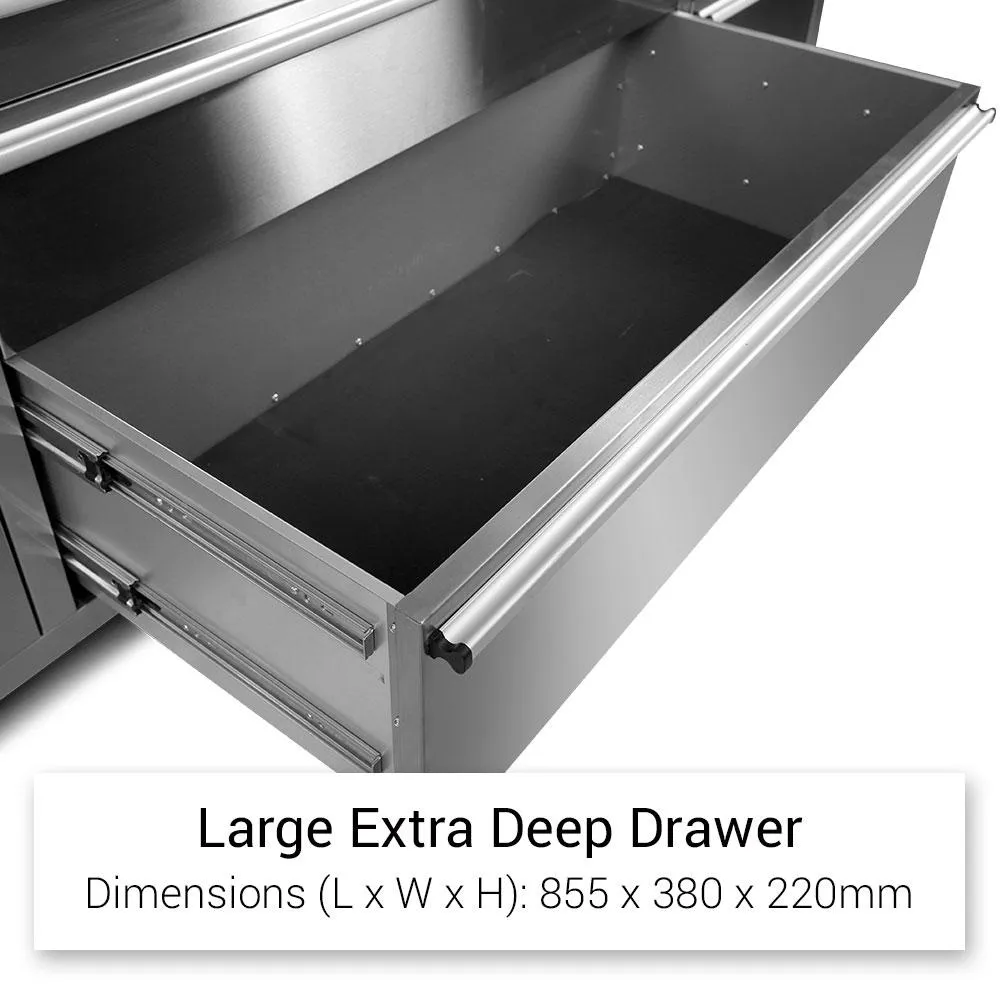 GT 1.8M Stainless Steel 15 drawer Workbench Combo