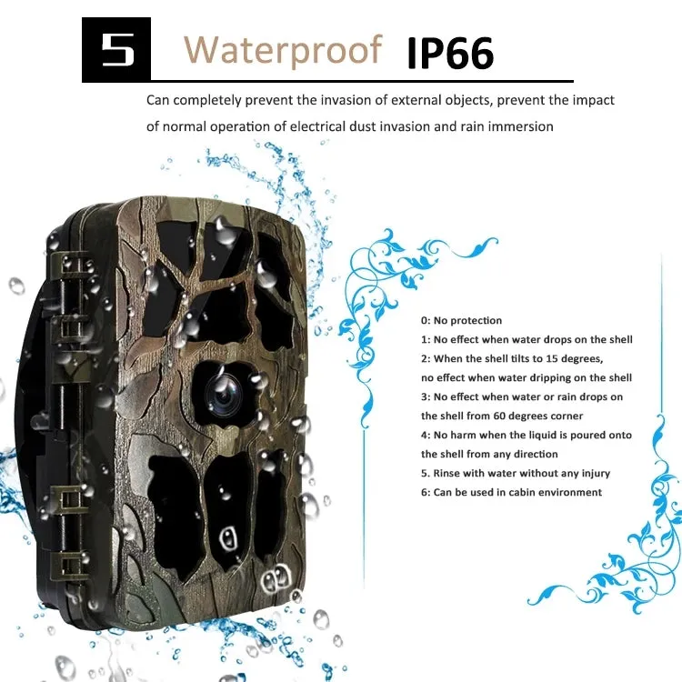 H982 4K Infrared Waterproof Induction Night Vision Monitor Animal HD Outdoor Cameras(Camouflage)