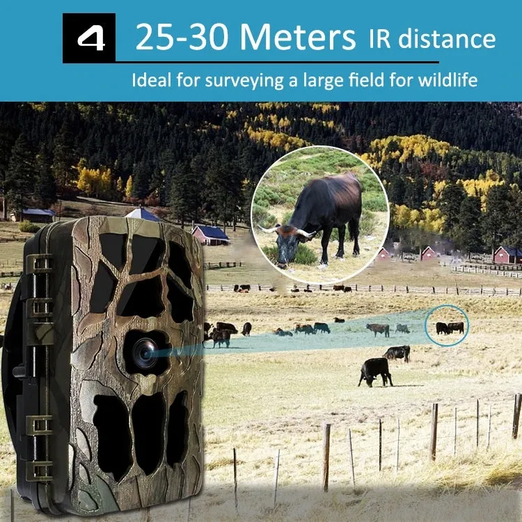 H982 4K Infrared Waterproof Induction Night Vision Monitor Animal HD Outdoor Cameras(Camouflage)