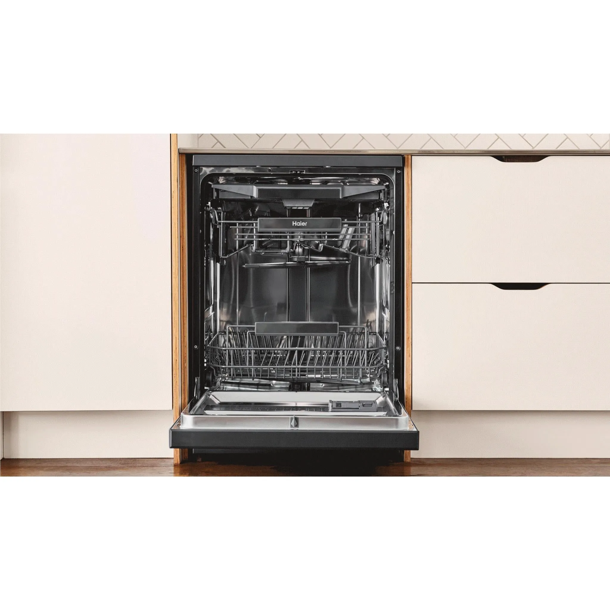 Haier HDW15U3B1 15-Place Setting Built Under Dishwasher (Black)
