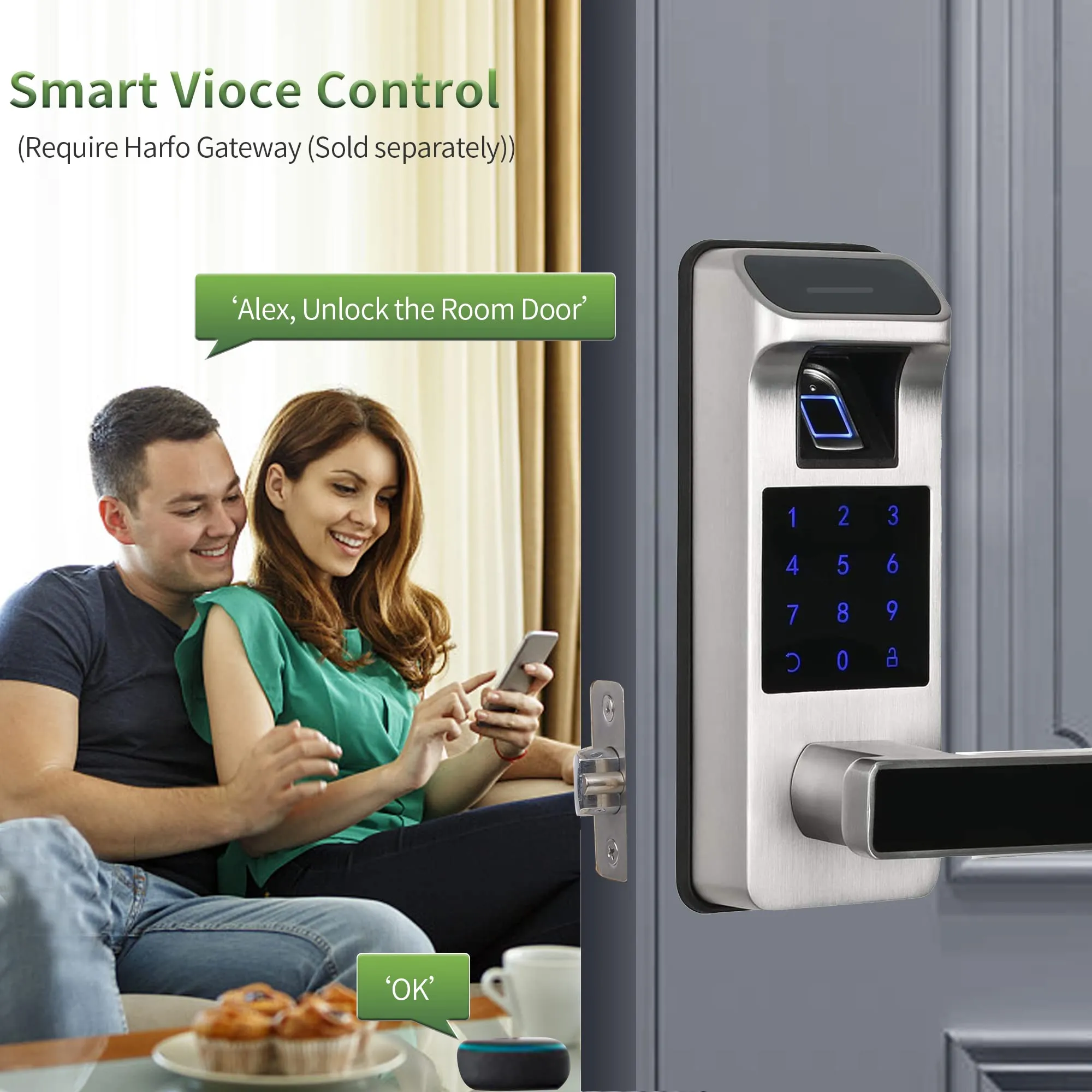 HARFO Keyless Smart Door Lock with Fingerprint