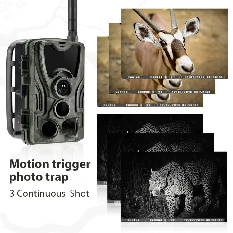 HC-801LTE-Li 4G Outdoor Tracking Hunting Camera 5000mAh Lithium Battery Version, With EU Plug Adapter