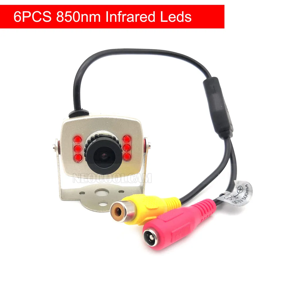 Hd 700TVL Cmos Kleur Kleine Mini Metalen Analoge Camera 850nm Infrarood 5M Nachtzicht Av Video Surveillance Security Camera