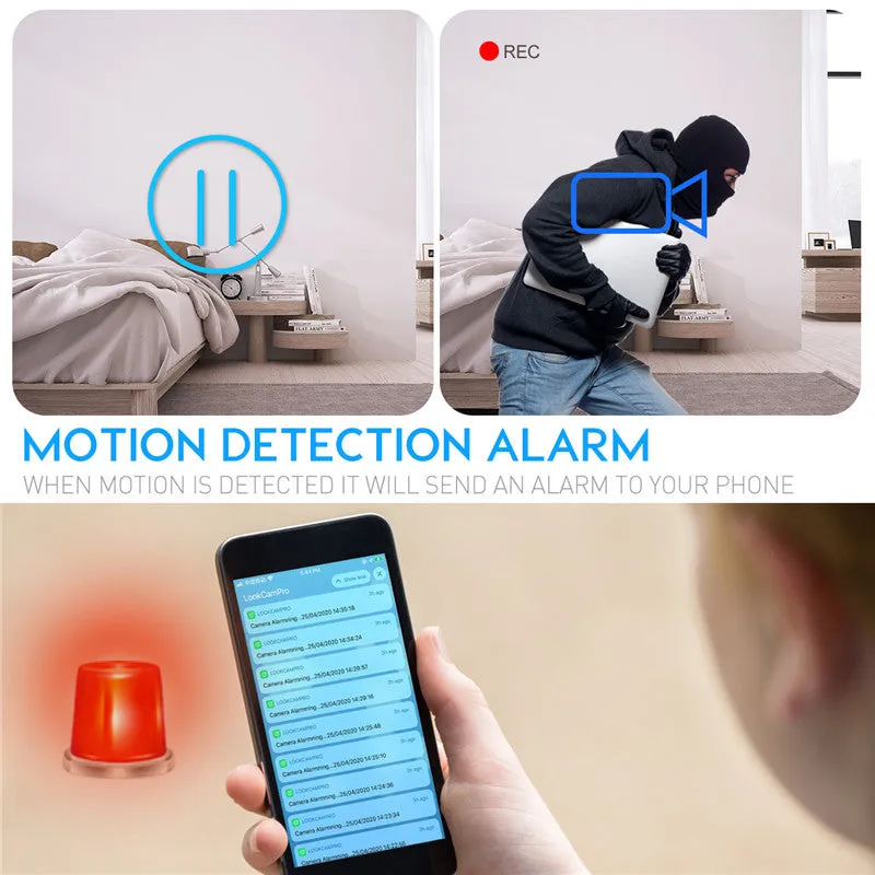 Hidden Camera Home Security 4K Wifi Secret Clock Micro Camera Security Camera IR Night Vision