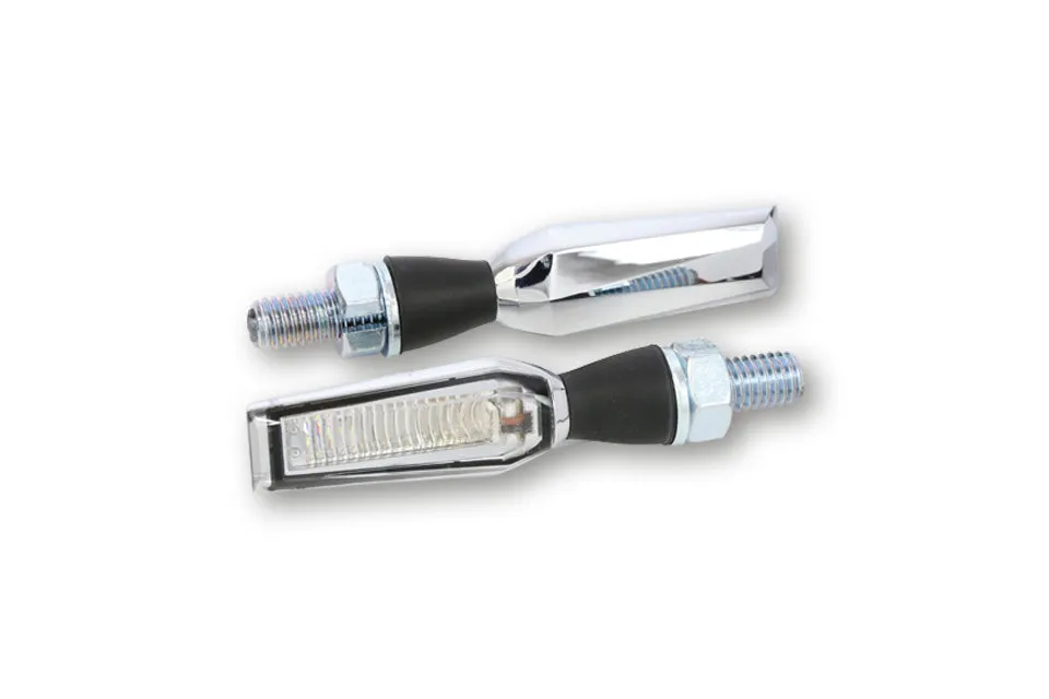HIGHSIDER 204-025 LED Indicator "FALCON" Light Guide Technology (Pair) - Chrome