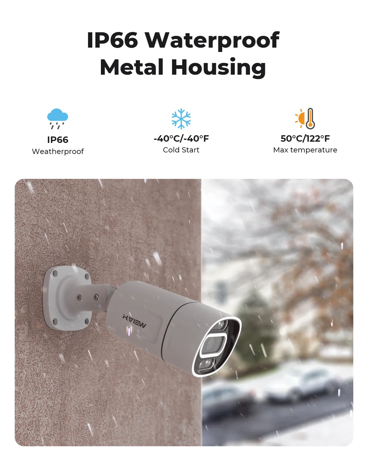 H.VIEW 5MP 8MP 4K IP Camera Spotlight Camera with Human Face Detection
