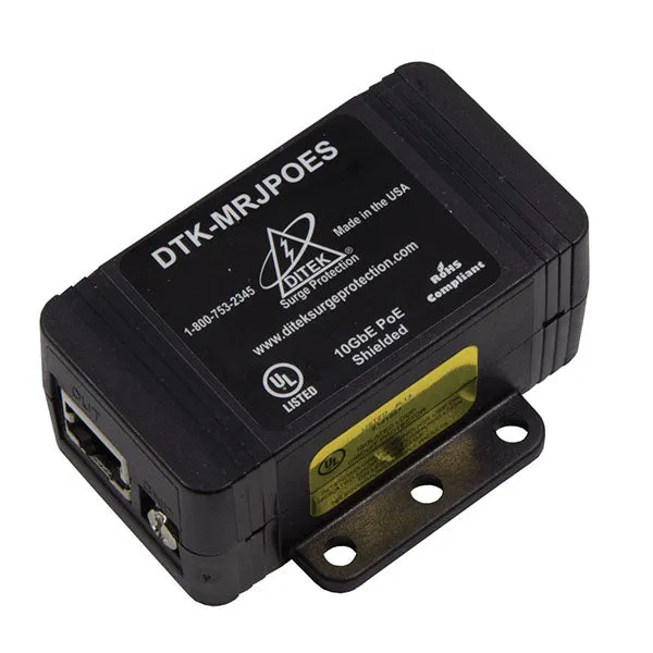 IC Realtime - DTK-MRJPOES / Ditek PoE Surge Protection for IP Cameras & NVRs / PoE / PoE   / Hi-PoE Compatible