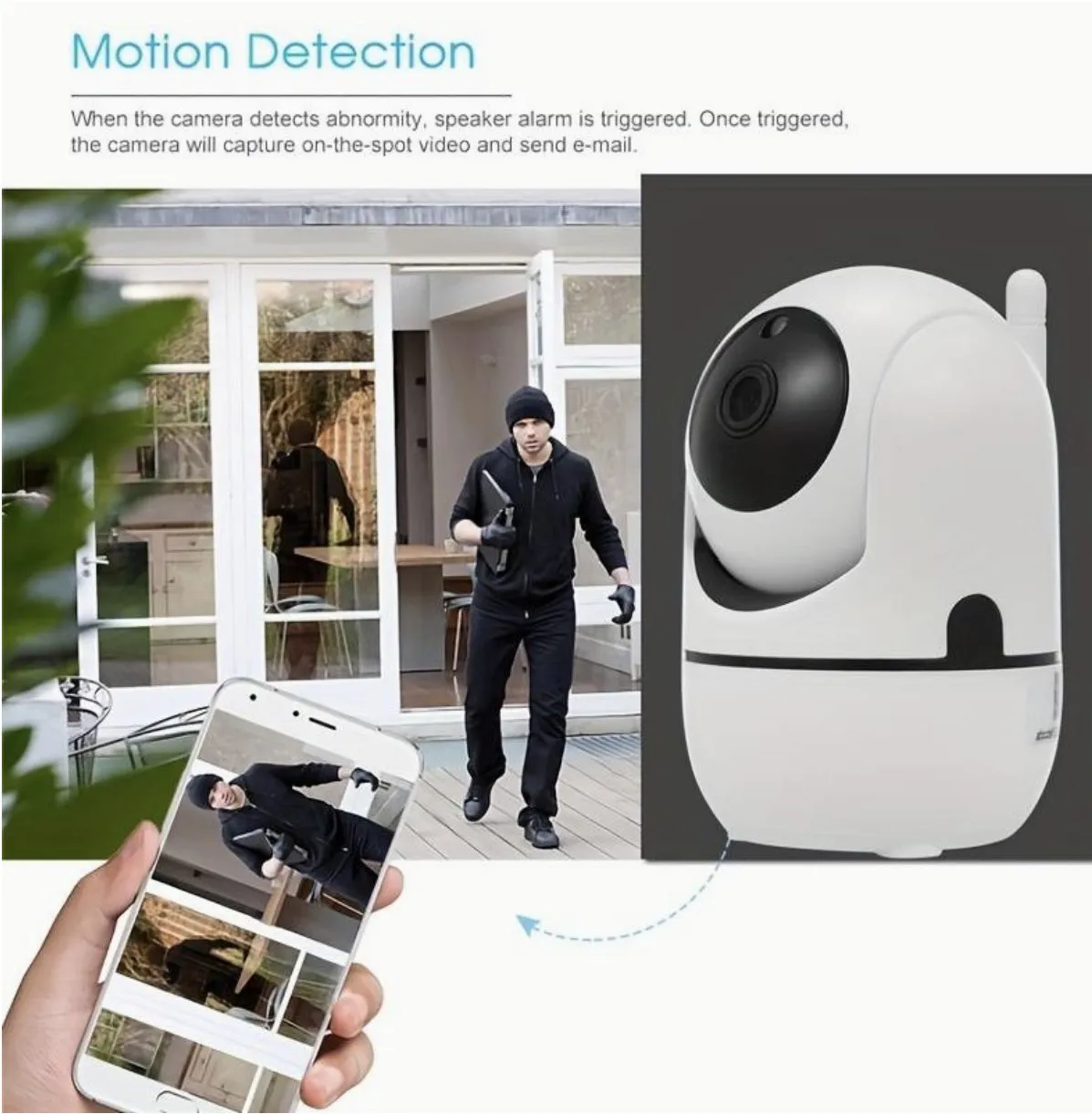 Indoor Security Camera - 1080p Live-stream via Wi-Fi