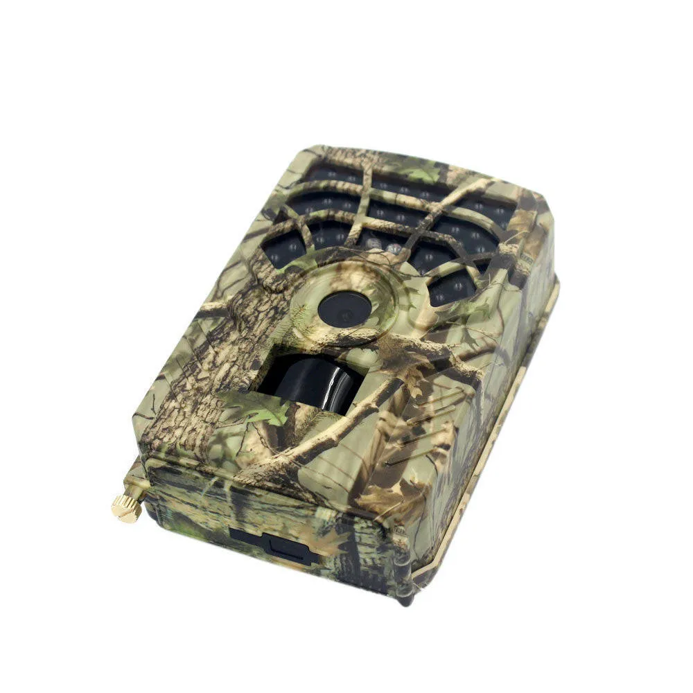Infrared Camera HD Outdoor Wild Trail Camera 12MP 120°Detecting Range 46pcs LED Lights for Night Vision Wildlife Monitoring Game Hunting Scouting Cam Home Security