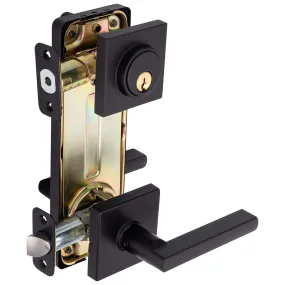Interconnected Door Lock Reversible Passage Lever, UL Fire Rated, ANSI 2, Contemporary Style Harper Collection