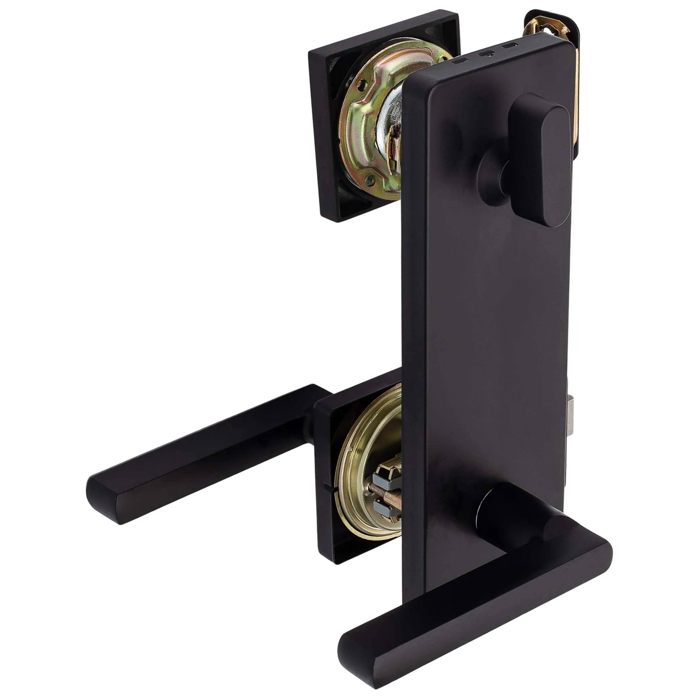 Interconnected Door Lock Reversible Passage Lever, UL Fire Rated, ANSI 2, Contemporary Style Harper Collection