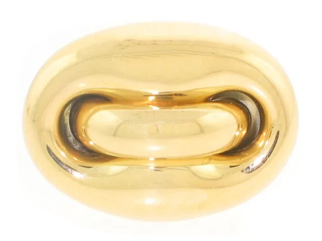 Italian Gold Button Style Cufflinks in 18K