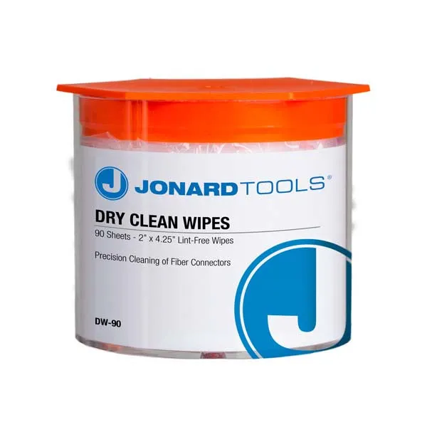 Jonard Tools - Dry Wipes for Cleaning Fiber
