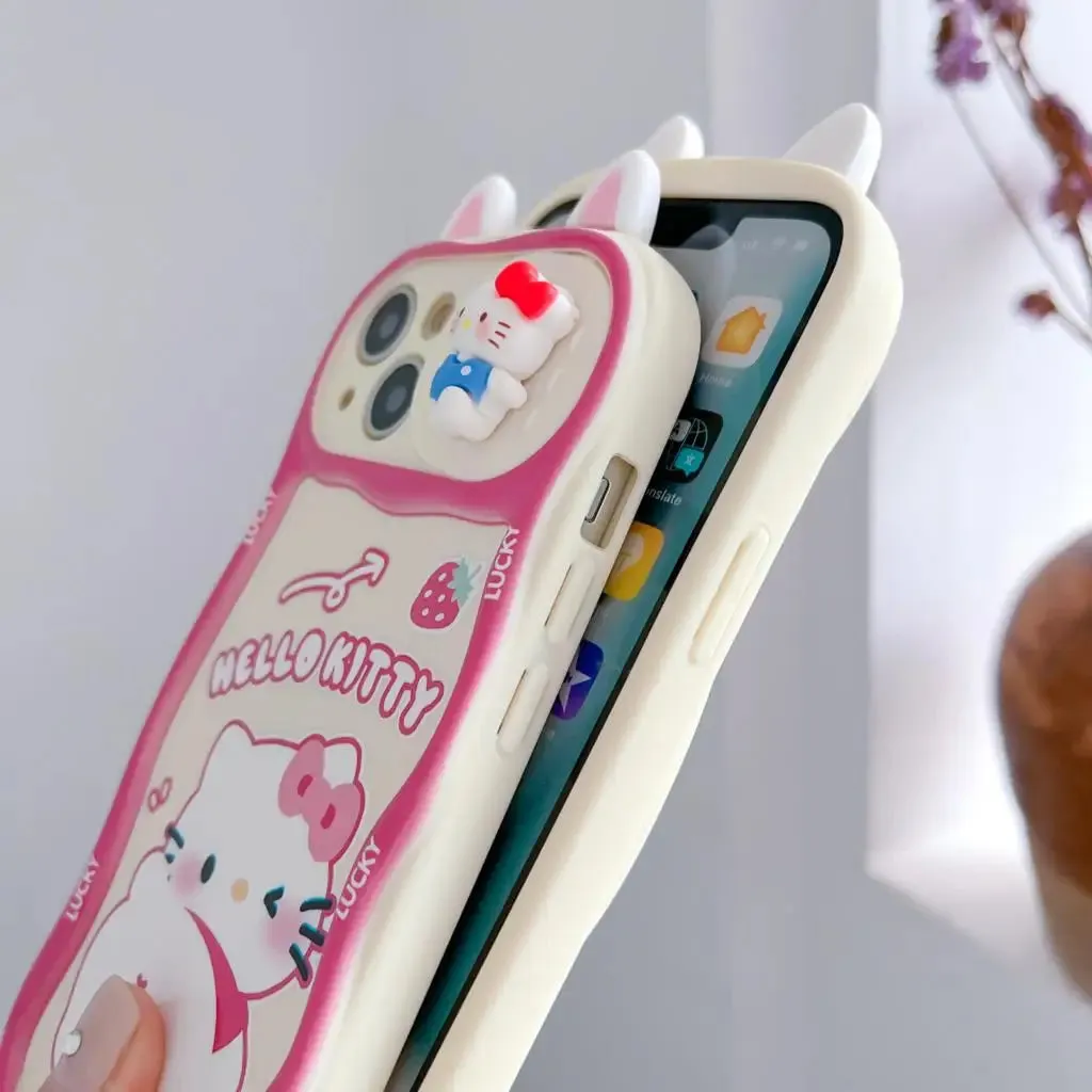 Kawaii Hello Kitty iPhone Case with Camera Protection