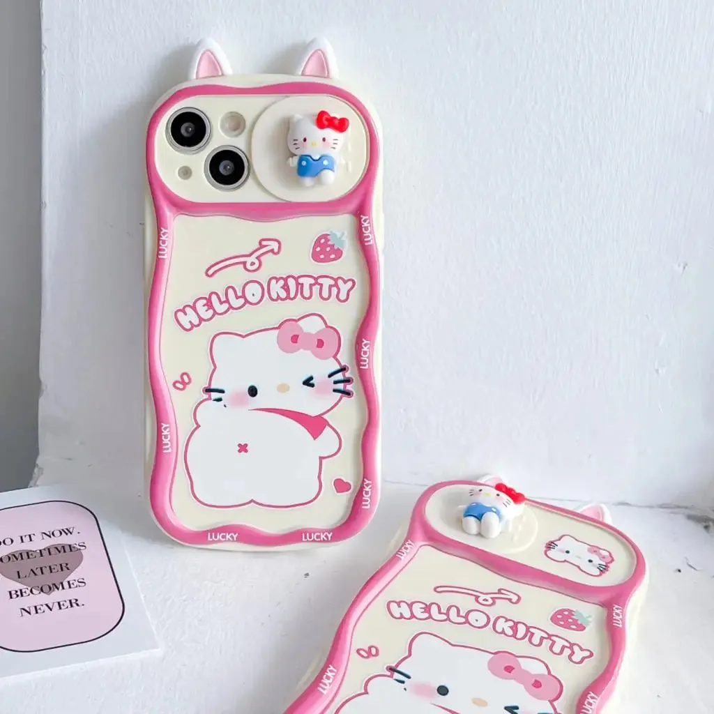 Kawaii Hello Kitty iPhone Case with Camera Protection