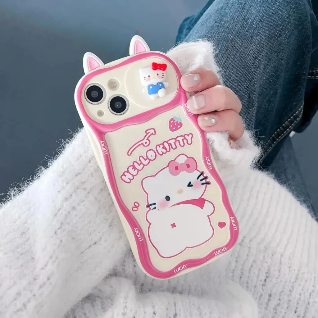 Kawaii Hello Kitty iPhone Case with Camera Protection