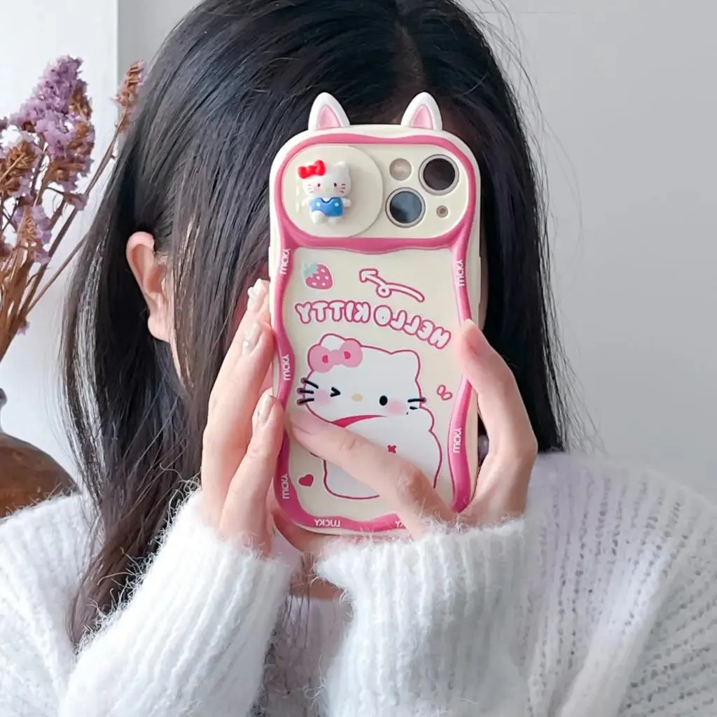 Kawaii Hello Kitty iPhone Case with Camera Protection