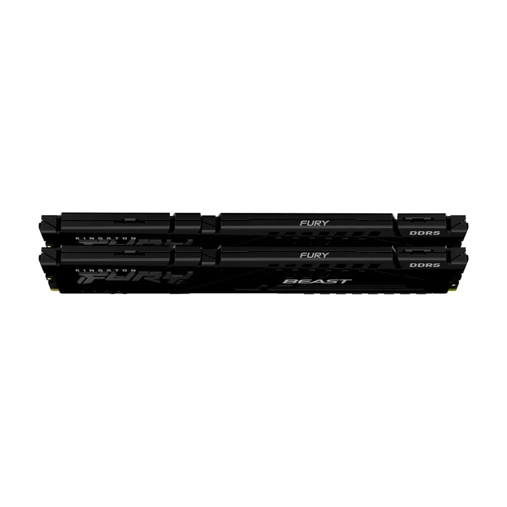 Kingston FURY Beast RAM, 16 GB DDR5 (2 x 8 GB), 5200 MHz, CL40, KF552C40BBK2-16, black