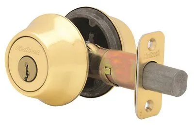 Kwikset Deadbolt Double Cylinder Polished Brass