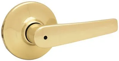Kwikset Delta Privacy Leverset Polished Brass