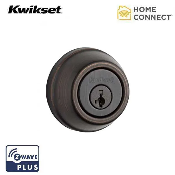 Kwikset - SmartCode 914TRLZ - Electronic Traditional Deadbolt - 11P - Venetian Bronze - Home Connect - Z-Wave - SmartKey Technology