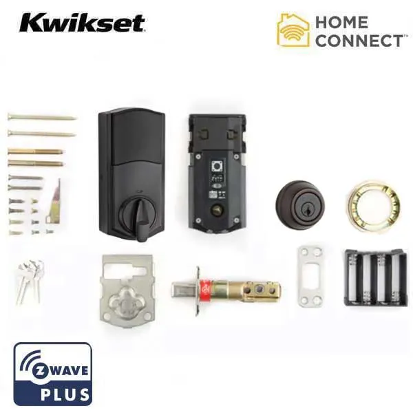 Kwikset - SmartCode 914TRLZ - Electronic Traditional Deadbolt - 11P - Venetian Bronze - Home Connect - Z-Wave - SmartKey Technology