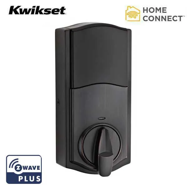 Kwikset - SmartCode 914TRLZ - Electronic Traditional Deadbolt - 11P - Venetian Bronze - Home Connect - Z-Wave - SmartKey Technology