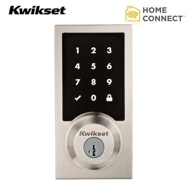 Kwikset - SmartCode 916CNT -  Contemporary Electronic Deadbolt - 15 - Satin Nickel - Touchscreen - Z Wave - SmartKey Technology