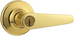 Kwikset Smartkey Delta Entry Lever Polished Brass