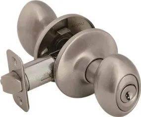 Legend Entry Egg Knob Lockset Satin Nickel