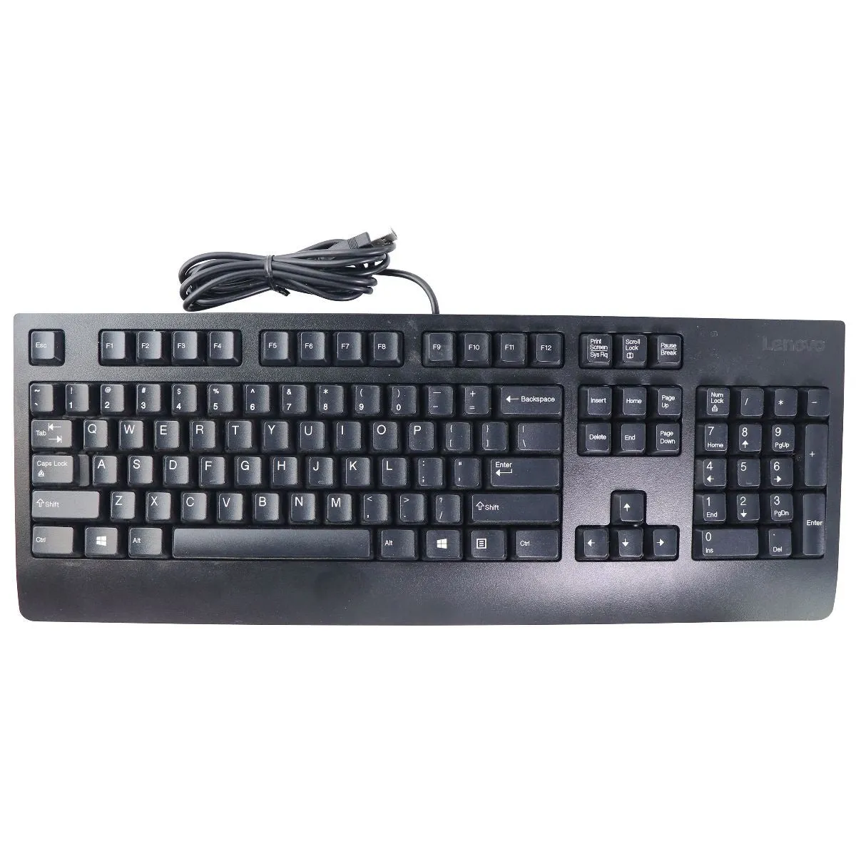 Lenovo Wired USB Standard Keyboard for PC Computers & More - Black (SK-8827)