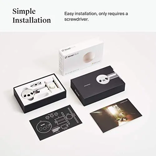 Level Bolt, The Invisible Smart Lock. Bluetooth Deadbolt, Keyless Entry, Smartphone Access, Works with Ring and Apple HomeKit