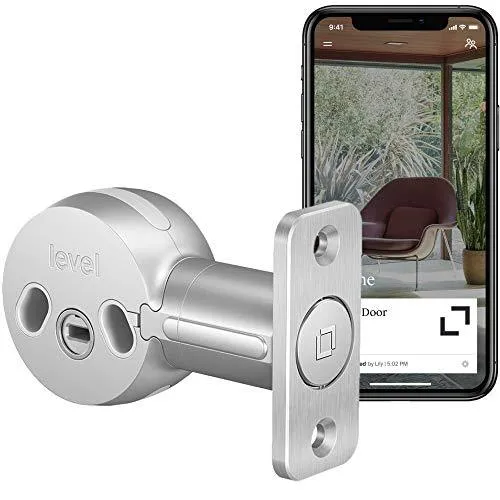 Level Bolt, The Invisible Smart Lock. Bluetooth Deadbolt, Keyless Entry, Smartphone Access, Works with Ring and Apple HomeKit