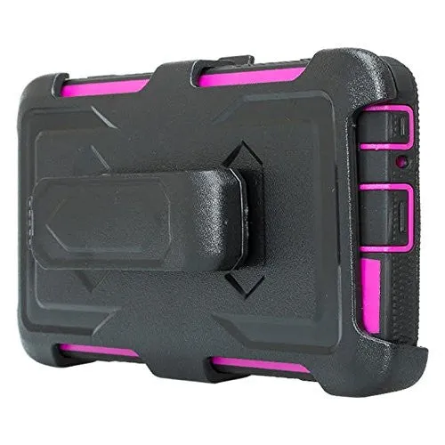 LG Stylo 2 Case, LG Stylo 2 V Case, Triple Protection 3-1 w/ Built in Screen Protector Heavy Duty Holster Shell Combo Case - Purple