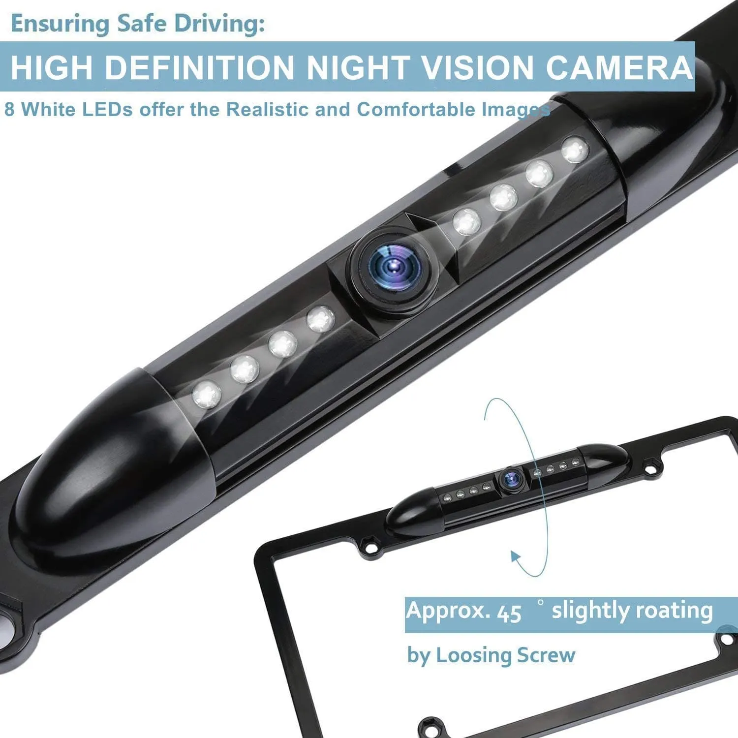 License Plate Frame Rear View Camera