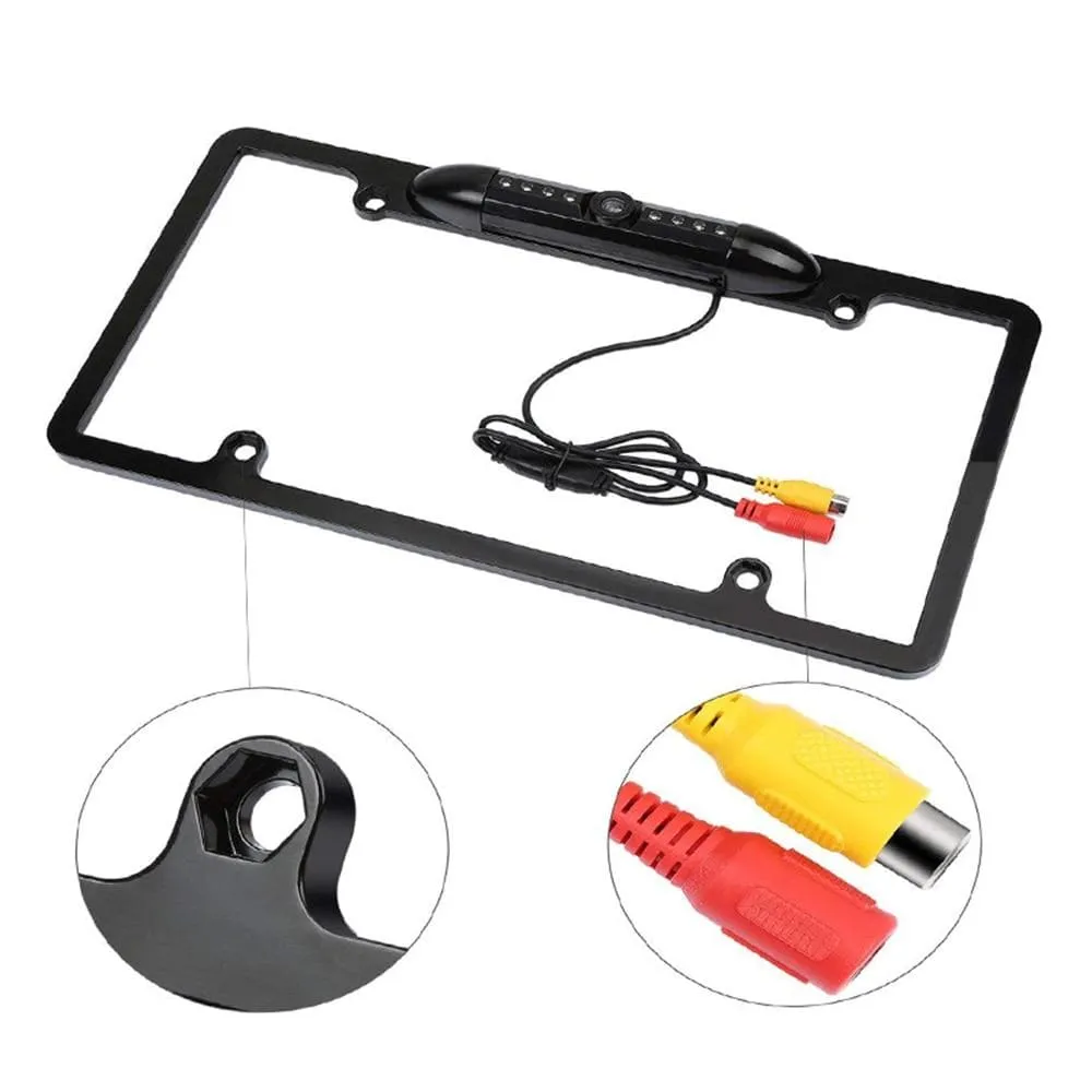 License Plate Frame Rear View Camera