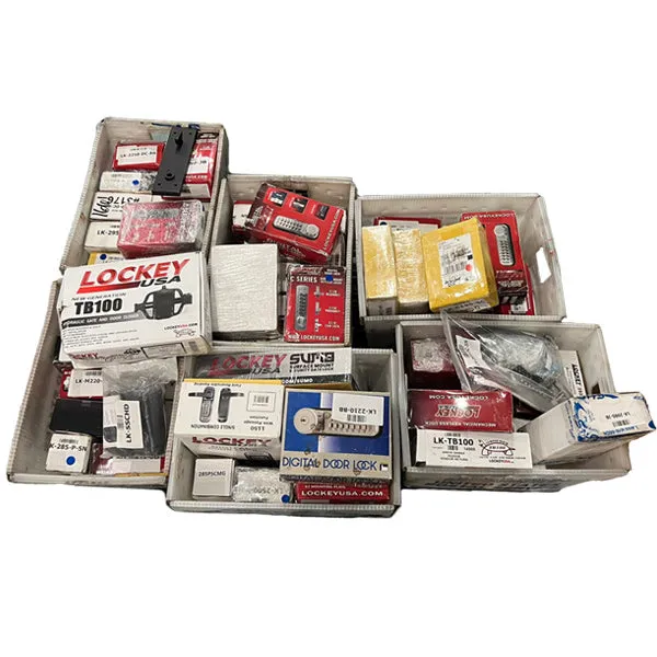 Lockey - Open Pallet Auction Bundle - 50 Mechanical Keypad Locks & Accessories - 37 Different Models - Don't Miss Out!