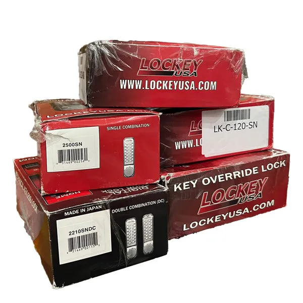 Lockey - Open Pallet Auction Bundle - 50 Mechanical Keypad Locks & Accessories - 37 Different Models - Don't Miss Out!