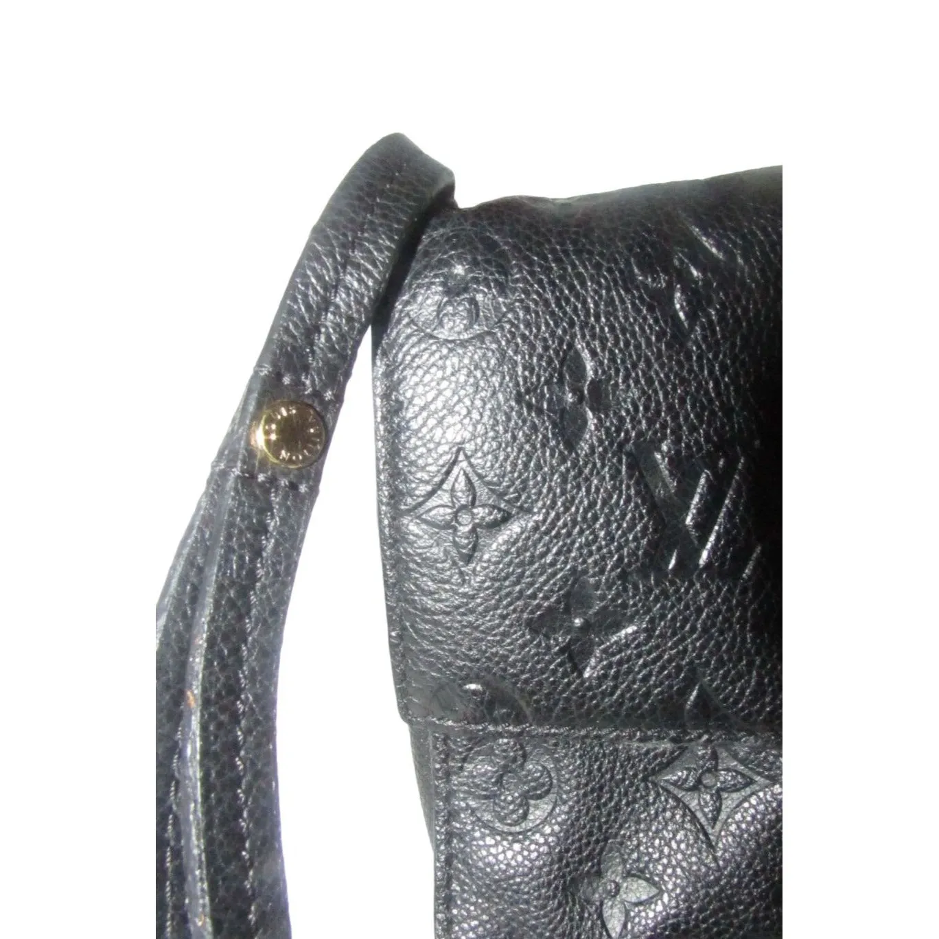 Louis Vuition Vavin Black Empriente Leather Shoulder Bag with a Rolled Leather Adjustable Strap & Lots of Compartments