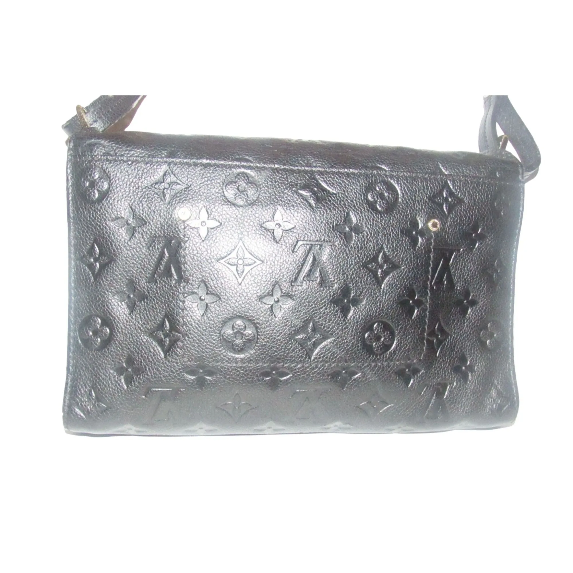 Louis Vuition Vavin Black Empriente Leather Shoulder Bag with a Rolled Leather Adjustable Strap & Lots of Compartments
