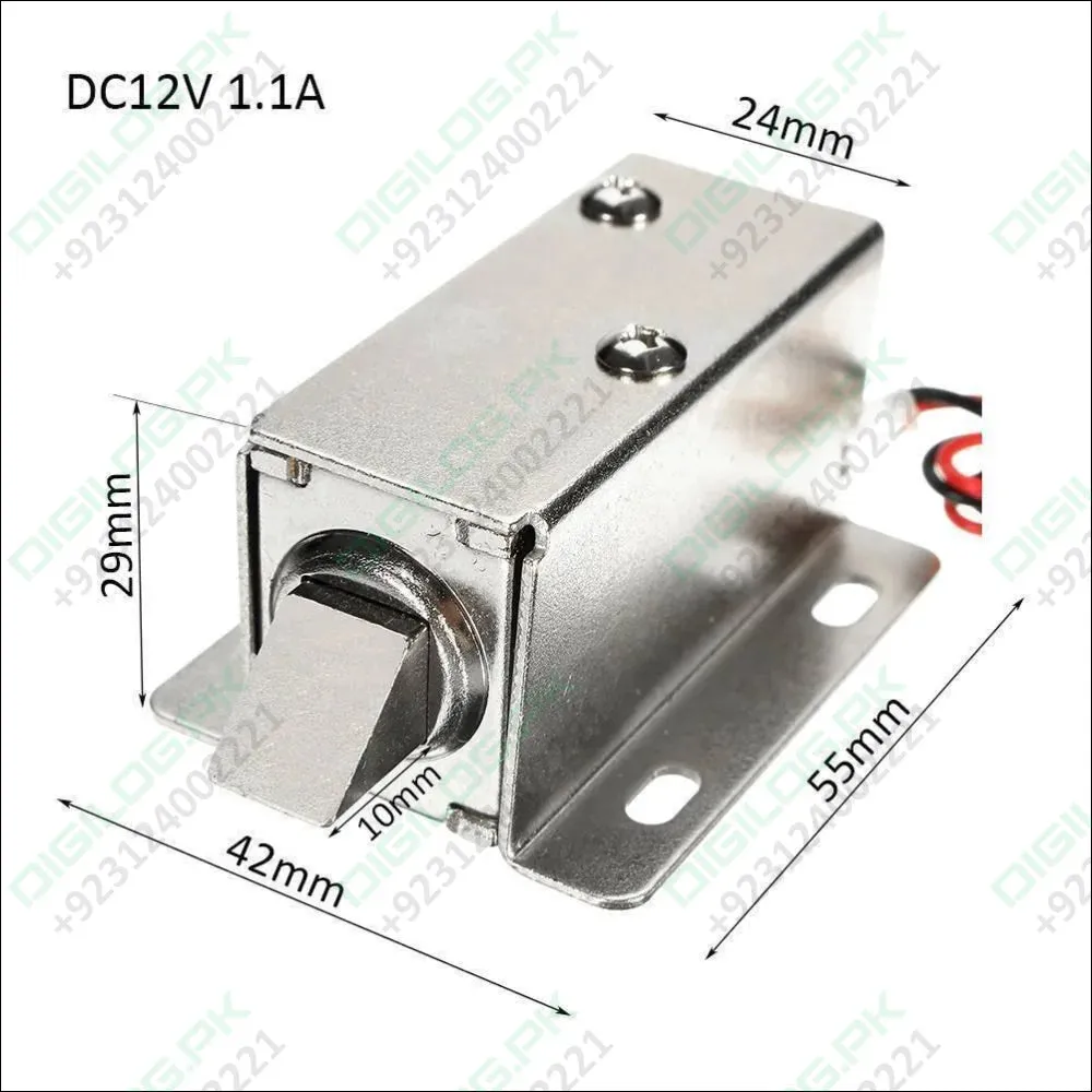 Ma1206 54 x 42 x 28mm 12v Dc Cabinet Drawer Electric Door Lock Assembly Solenoid Lock