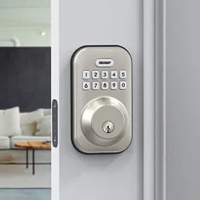 MASOANT Keyless Entry Smart Door Lock Electronic Keypad Deadbolt Lock with Keypads and Key Front Door Lock Set Auto Lock Anti-Peeping Password Weatherproofing Brushed Nickel